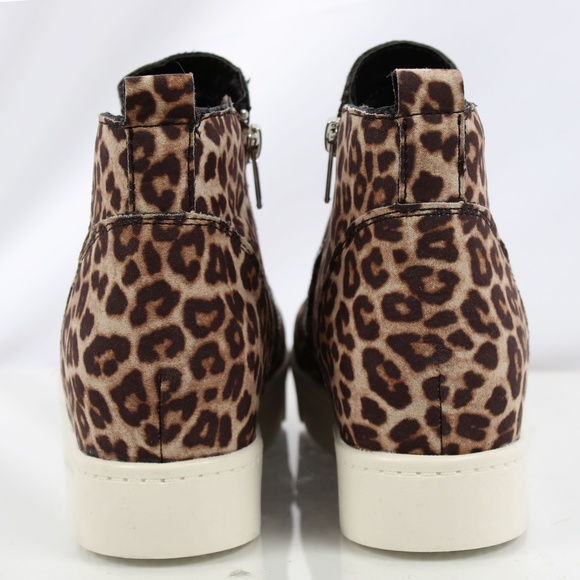 Oat Cheetah Hidden Wedge Rubber Sole Sneaker - Picture 4 of 8